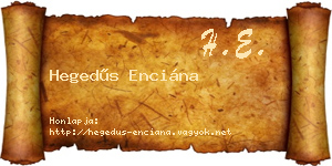 Hegedűs Enciána névjegykártya